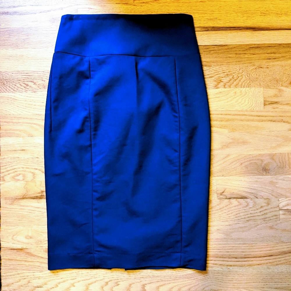 Express blue suit skirt